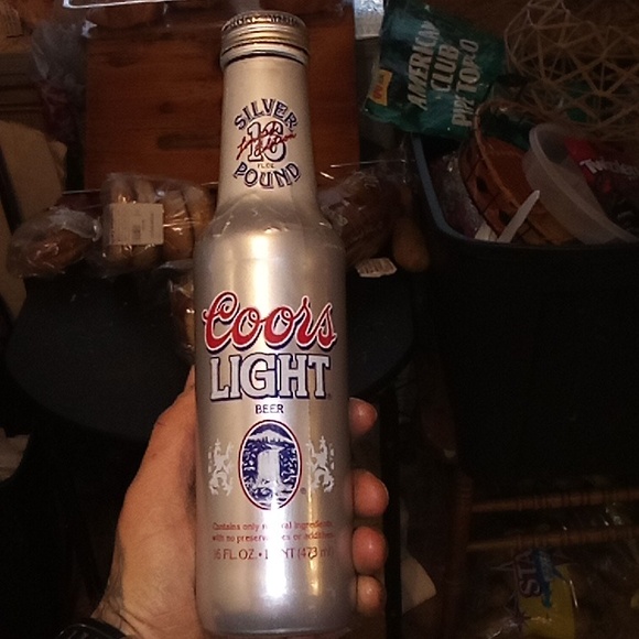 Coors light limited edition 16oz Silver Pound BOTTLE ONLY - Picture 1 of 2